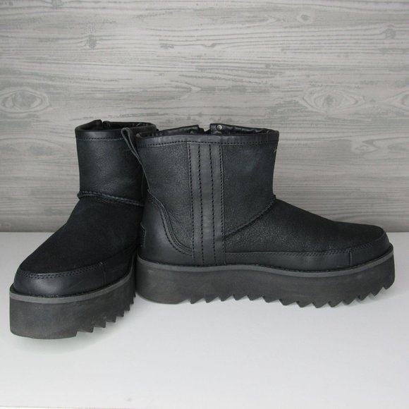 UGG Black Leather Ankle Booties - Picture 6 of 6